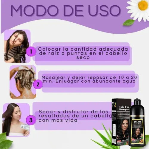 Shampoo Cubrecanas ¡Recupera la salud y color de tu cabello!