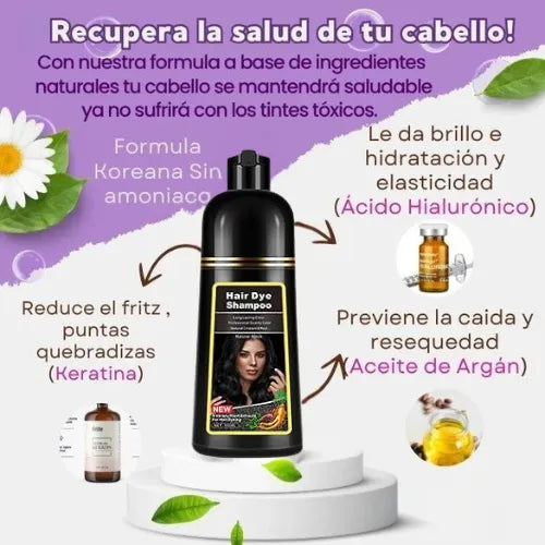 Shampoo Cubrecanas ¡Recupera la salud y color de tu cabello!