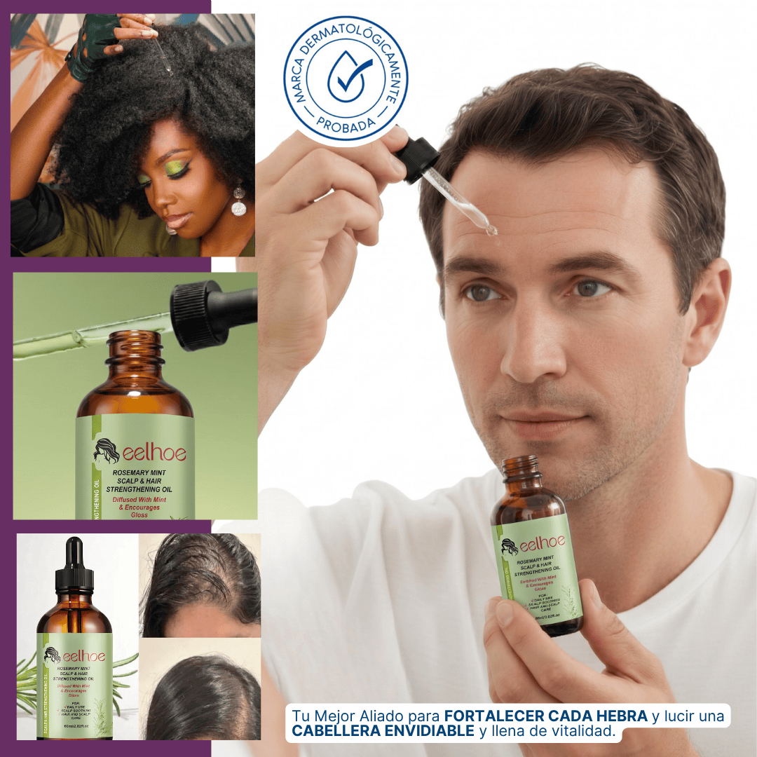 Aceite Capilar EELHOE | ¡Estimula y fortalece tu cabello con romero y menta!