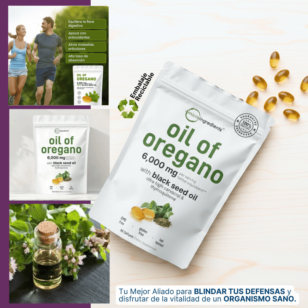 Aceite de Oregano | ¡Defensas naturales en cada cápsula!