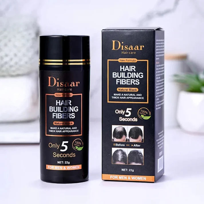Disaar™ - Fibra Capilar 3 en 1: Volumen, Nutrición y Fijación