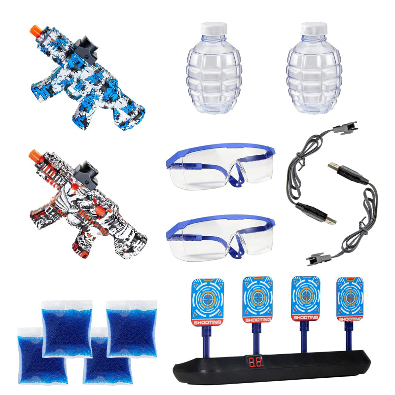 Kit 2 Lanzadores OrbiGel M4 + Objetivo Automático