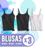 Nueva y Exclusiva Blusa + Sujetador incorporado y tela transpirable [3-PACK]