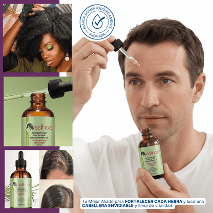 Aceite Capilar EELHOE | ¡Estimula y fortalece tu cabello con romero y menta!