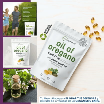 Aceite de Oregano | ¡Defensas naturales en cada cápsula!