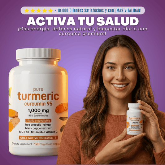 Suplemento dietético antiinflamatorio Pure Turmeric