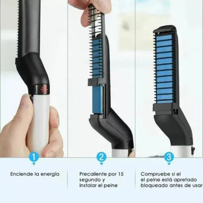 Super Plancha De Barba Y Cabello Para Caballero