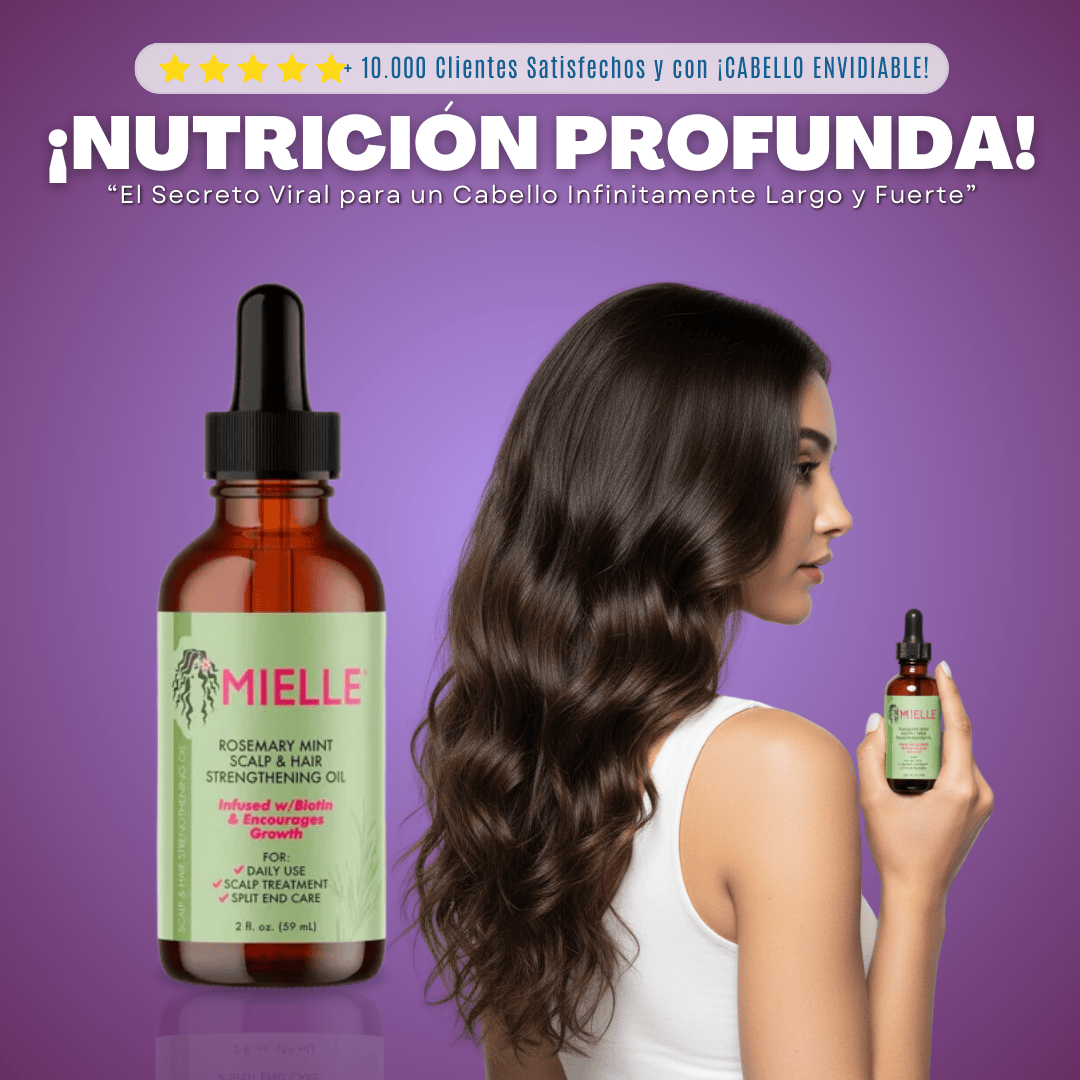 Aceite MIELLE | ¡Estimula y fortalece tu cabello con romero y menta!