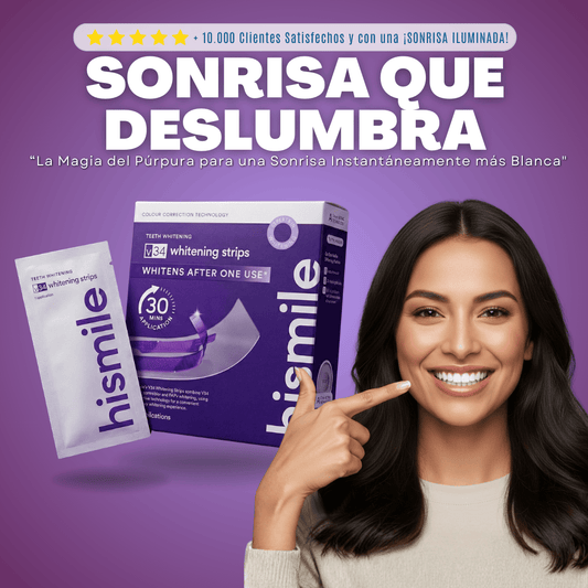 Tiras Blanqueadoras Dentales V34 | ¡Sonrisa más blanca al instante!