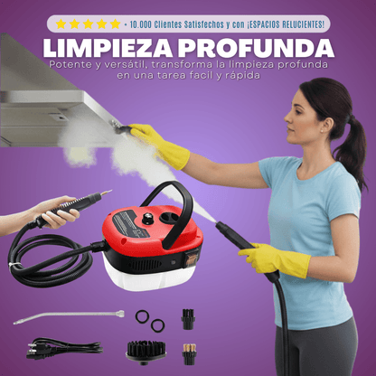 Limpiador a vapor de 2500W | ¡Ayuda para la limpieza de toda la casa!.