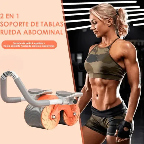 Rueda abdominal de rebote automatico