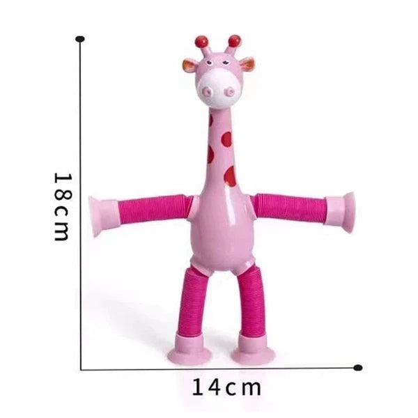 ¡Súper Oferta! KIT con 4 Giraesticas - Lindas Jirafas de Colores con Ventosa + Regalo Exclusivo