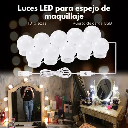 Luces LED para espejo de maquillaje