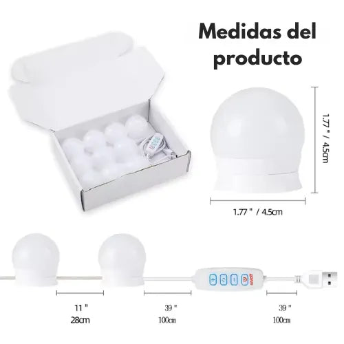 Luces LED para espejo de maquillaje