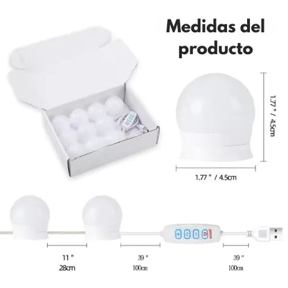 Luces LED para espejo de maquillaje