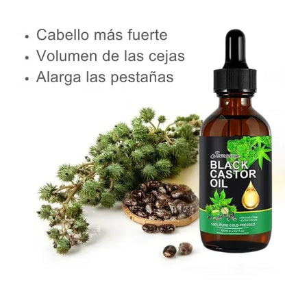 Aceite de ricino puro | Estimula el Crecimiento de Cejas, Pestañas y Cabello